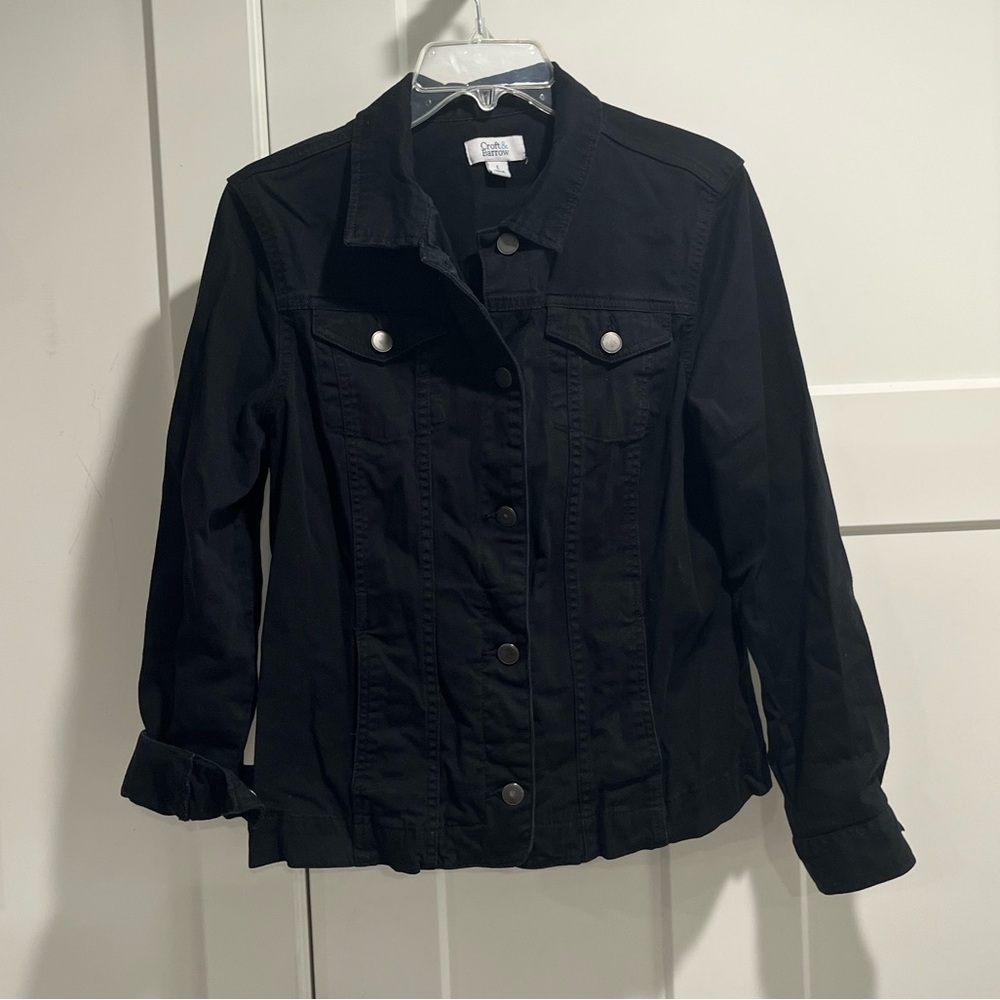 Croft & Barrow Black Jean Jacket